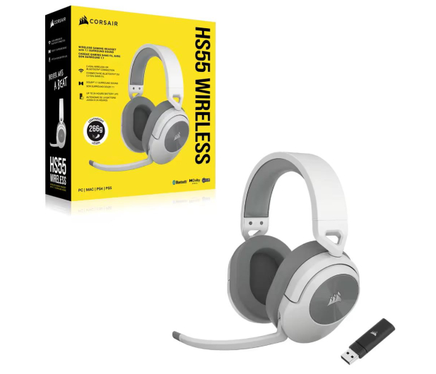 CORSAIR HS55 Wireless (White) CA-9011281-EU - 1122057 - zdjęcie 6